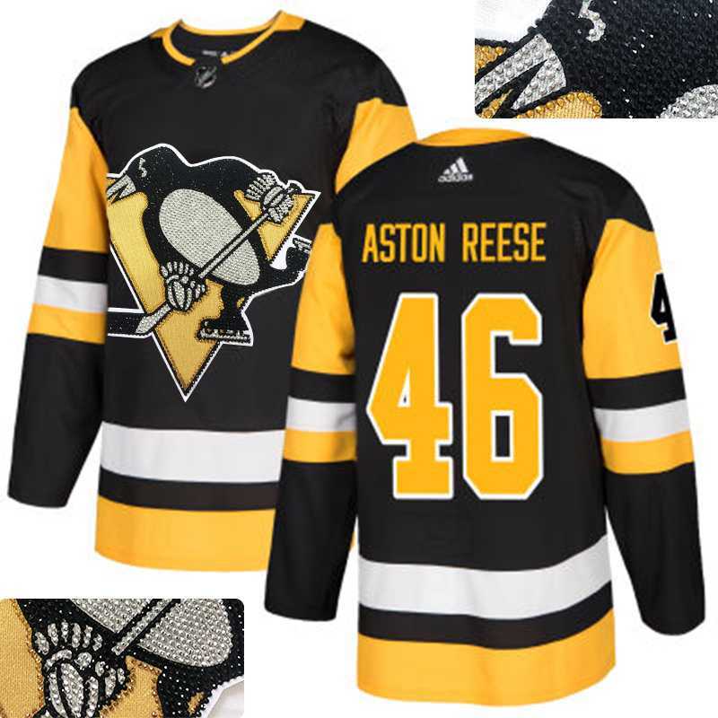 Penguins #46 Aston Reese Black Glittery Edition Adidas Jersey,We sell and wholesale Penguins #46 Aston Reese Black Glittery Edition Adidas Jersey on line form chian!